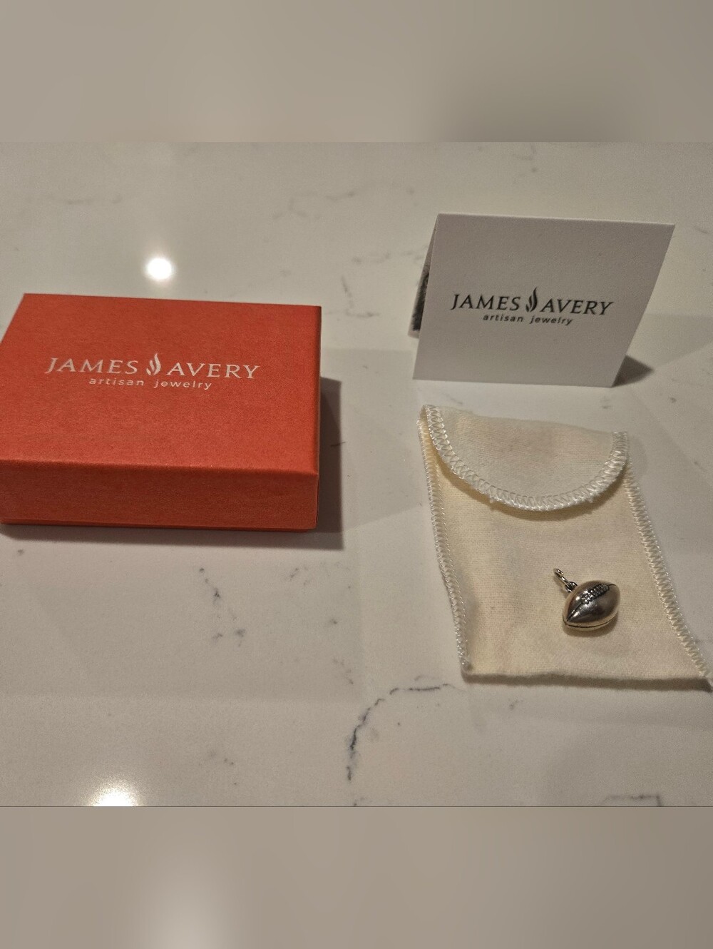 James Avery Retired Sterling Silver Football Charm